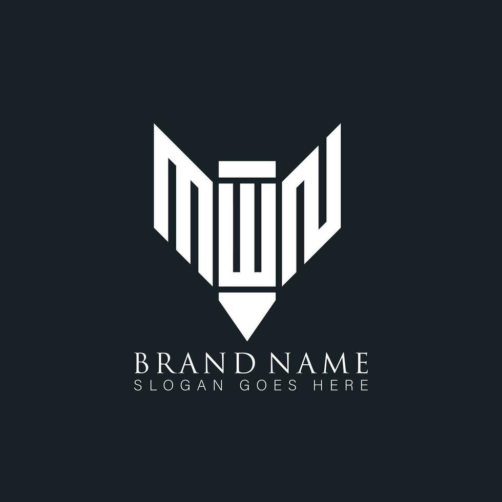 MWN abstract letter logo. MWN creative monogram initials letter logo concept. MWN Unique modern flat abstract vector letter logo design.