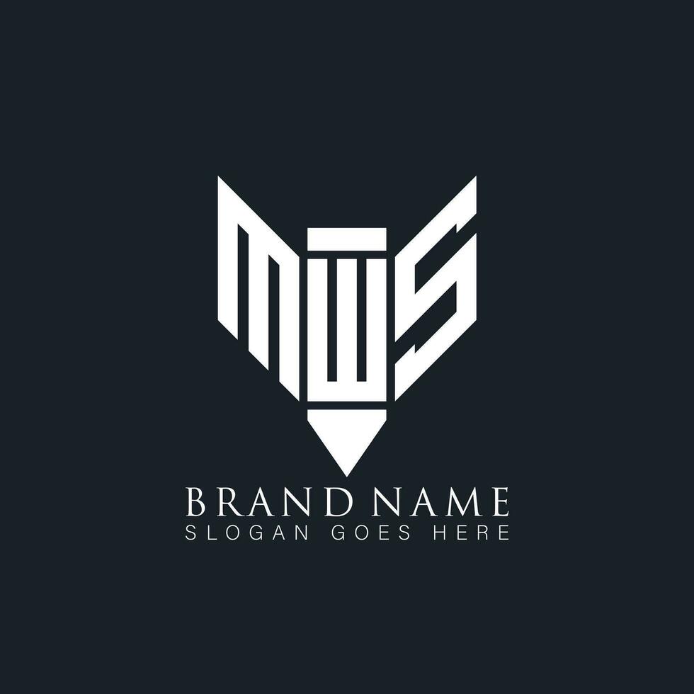 MWS abstract letter logo. MWS creative monogram initials letter logo concept. MWS Unique modern flat abstract vector letter logo design.