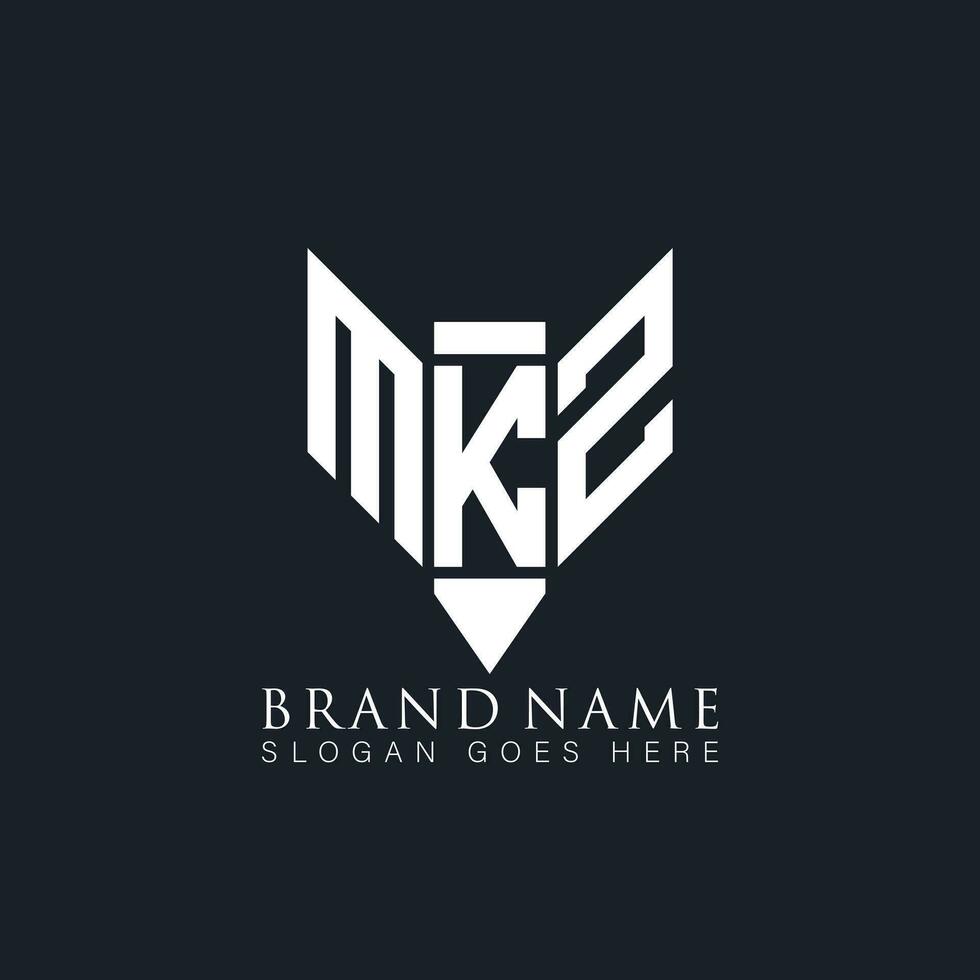 MKZ abstract letter logo. MKZ creative monogram initials letter logo concept. MKZ Unique modern flat abstract vector letter logo design.