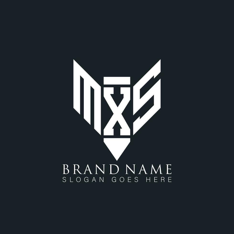 MXS abstract letter logo. MXS creative monogram initials letter logo concept. MXS Unique modern flat abstract vector letter logo design.