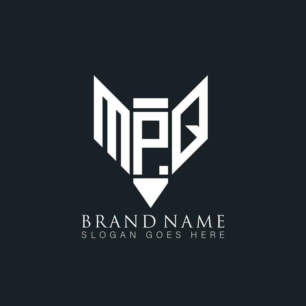 MPQ abstract letter logo. MPQ creative monogram initials letter logo concept. MPQ Unique modern flat abstract vector letter logo design.