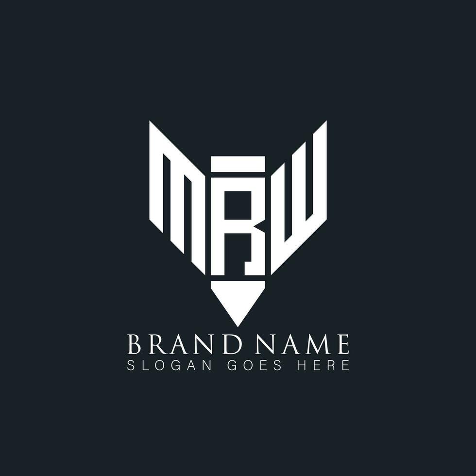 MRW abstract letter logo. MRW creative monogram initials letter logo concept. MRW Unique modern flat abstract vector letter logo design.