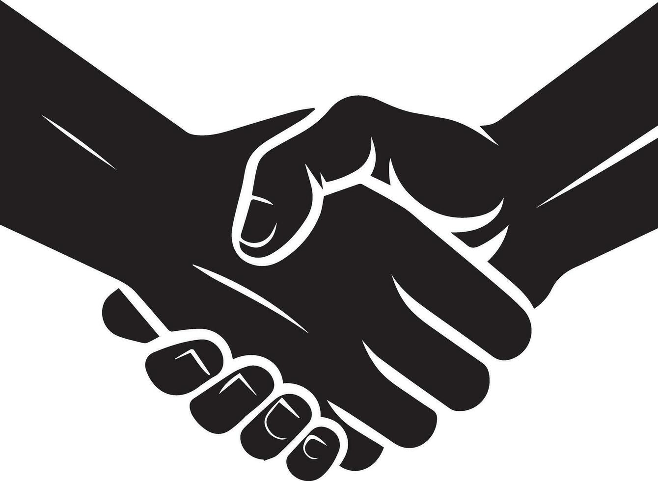 hand shake vector silhouette