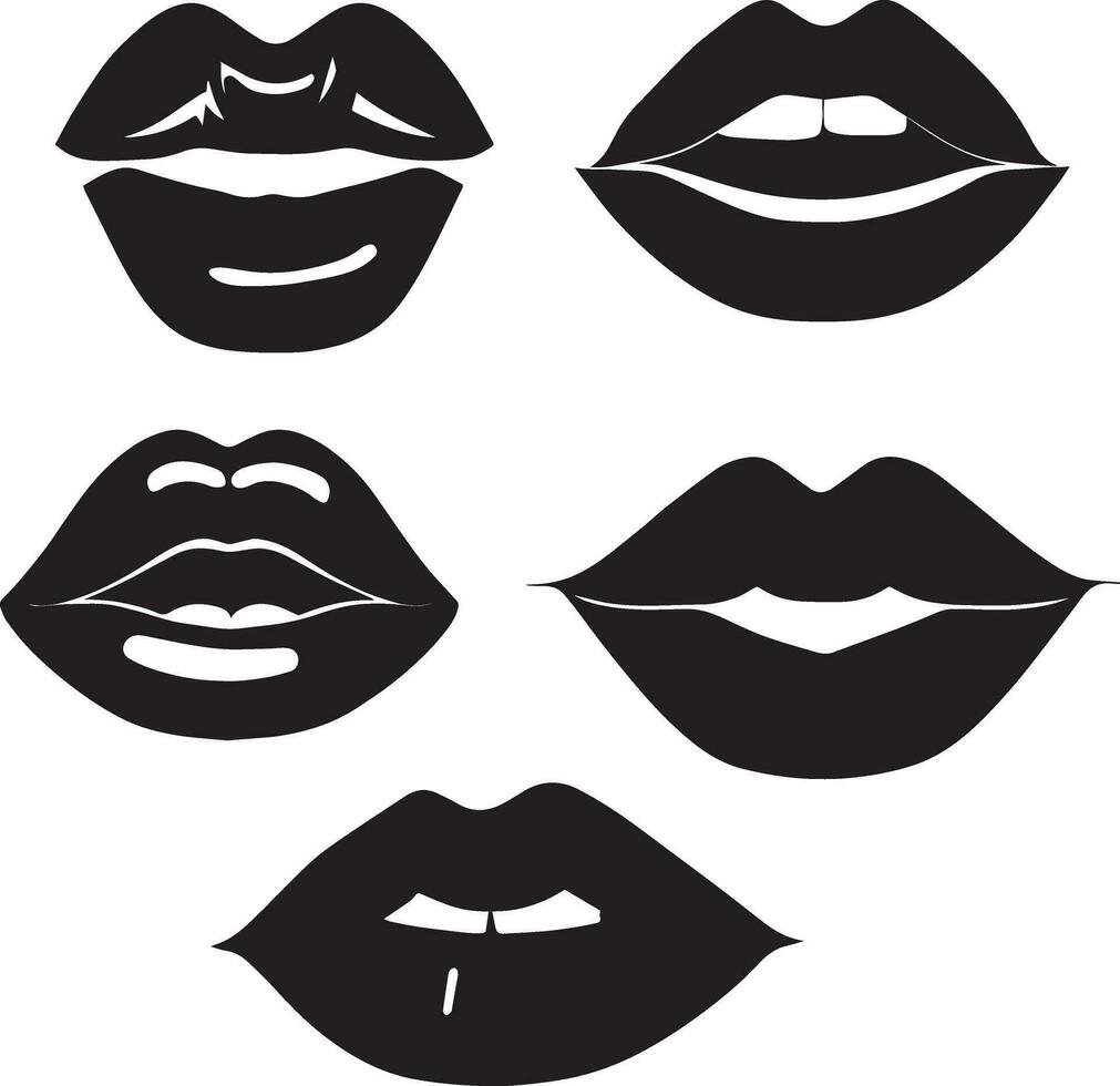 Beautiful Lip vector silhouette illustratrion