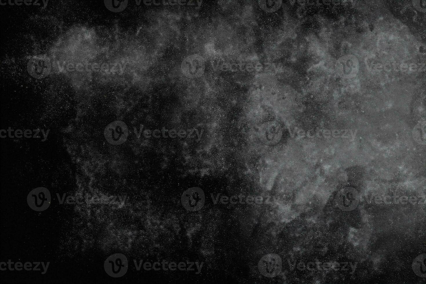 gray and black dust overlay particle abstract grunge texture and texture effect isolated on black. photo