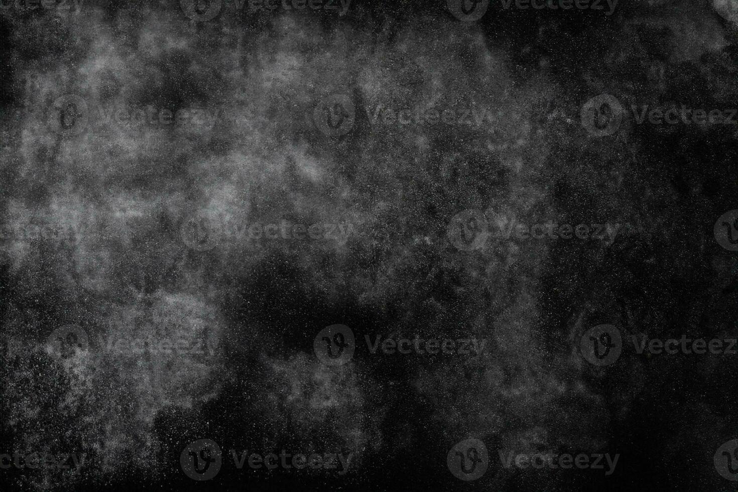 gray and black dust overlay particle abstract grunge texture and texture effect isolated on black. photo