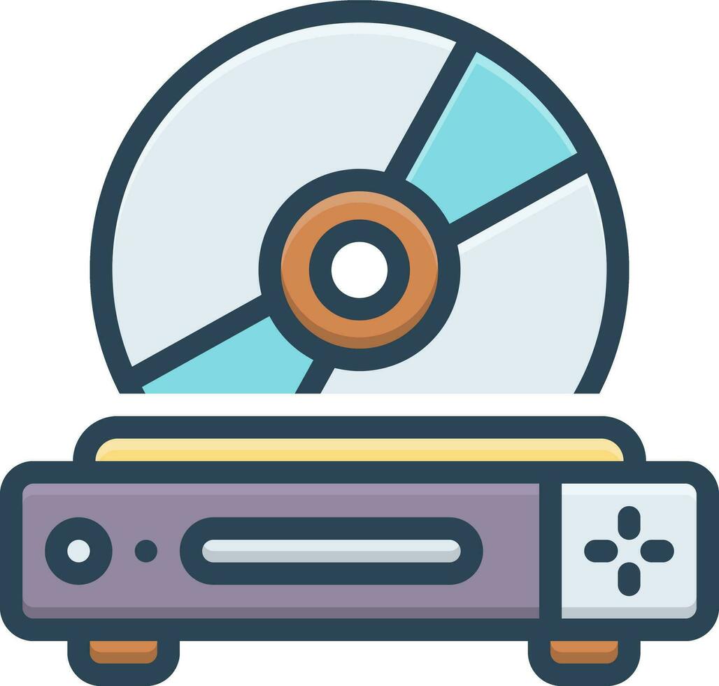 color icon for disc vector