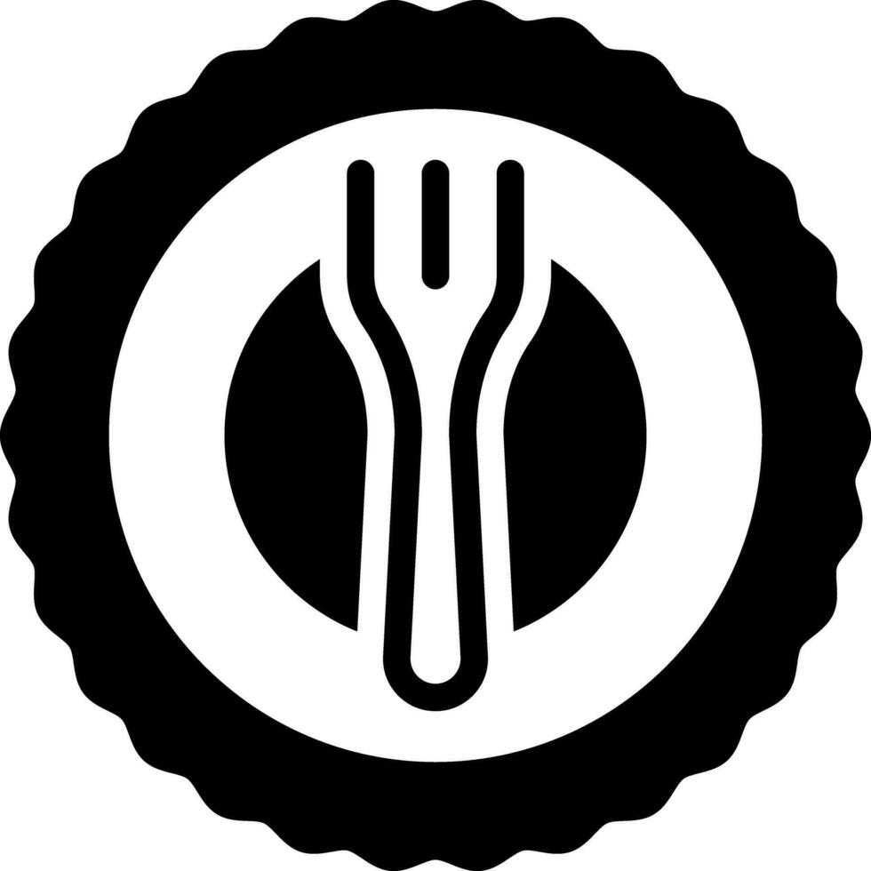 solid icon for plate vector