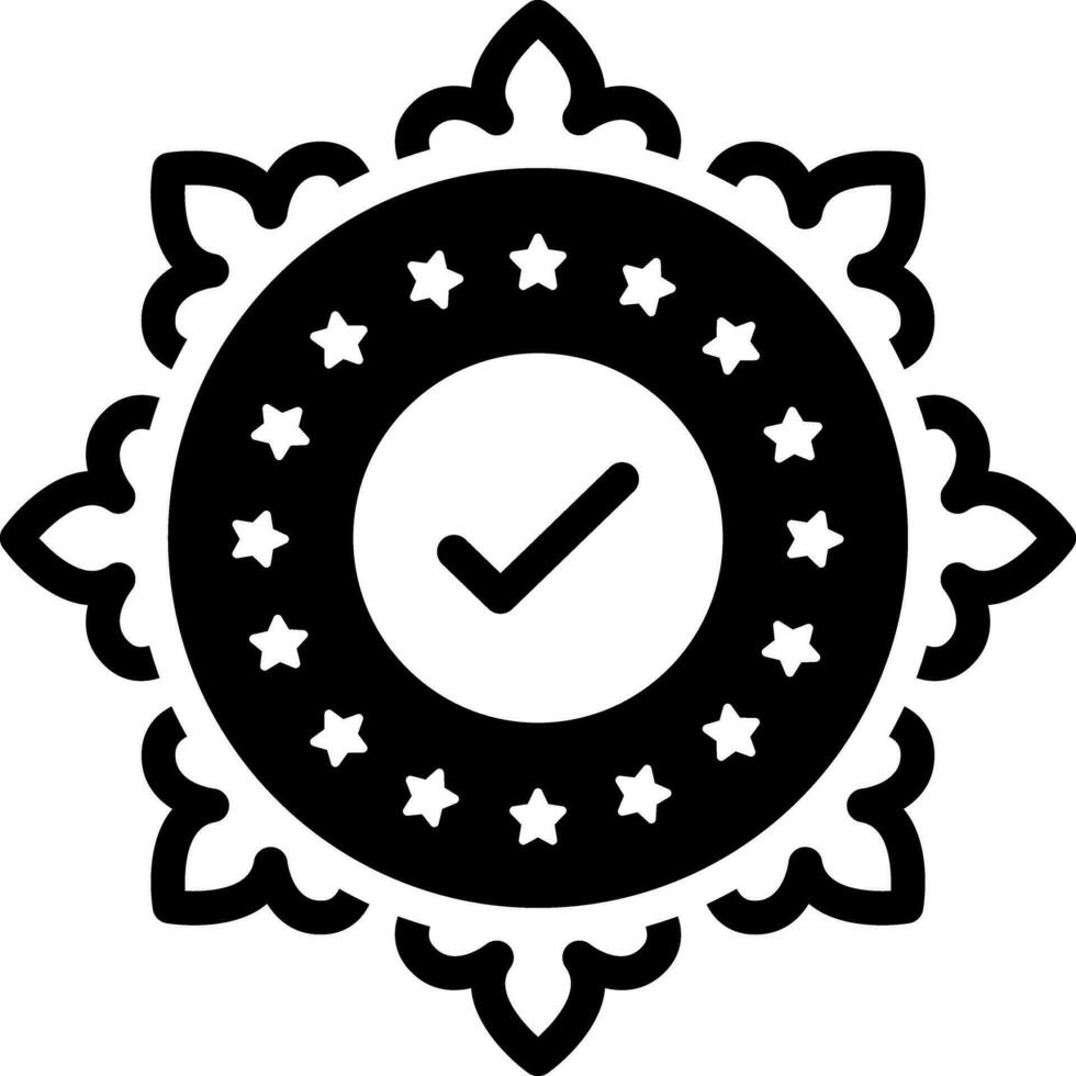 solid icon for warranties vector