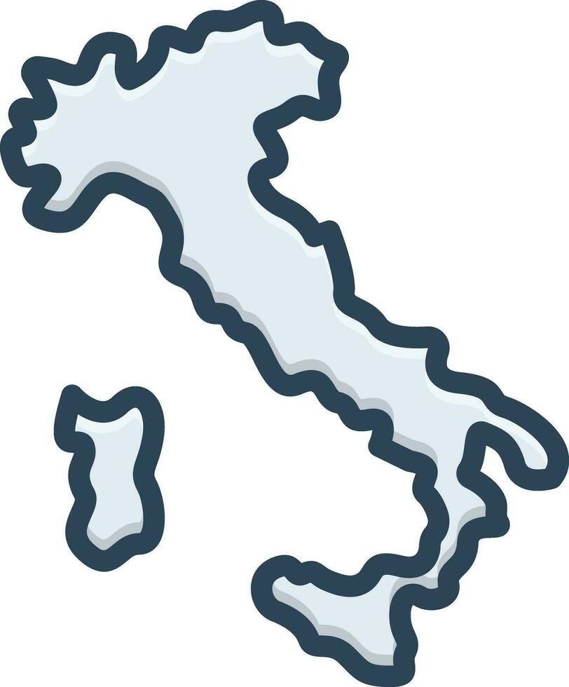 color icon for italy vector