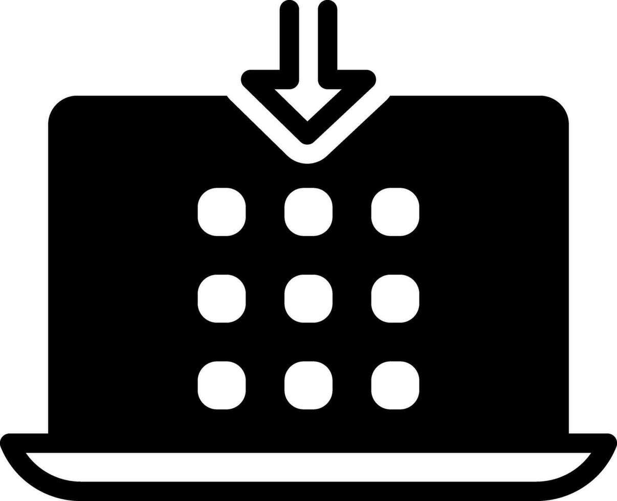 solid icon for inputs vector