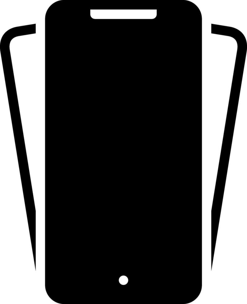 solid icon for phone vector