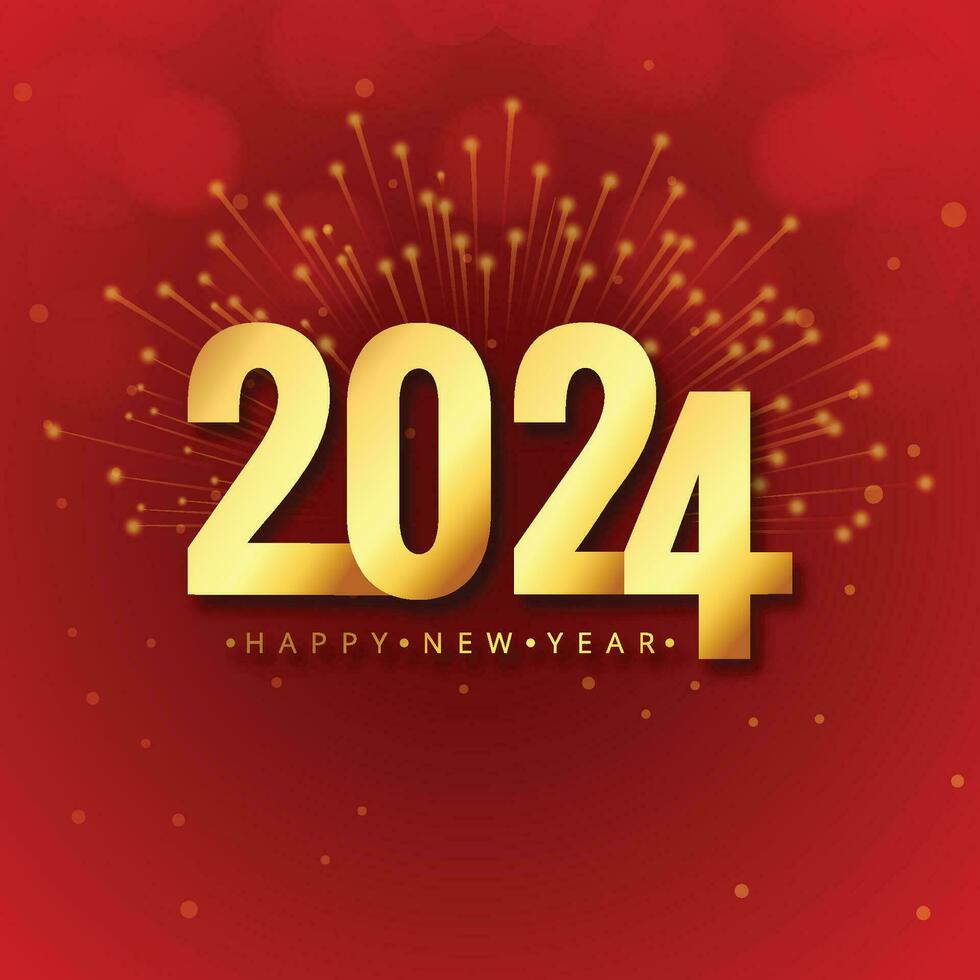 contento nuevo año 2024 saludo tarjeta antecedentes vector