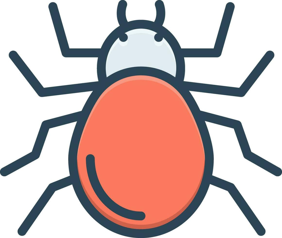 color icono para araña vector