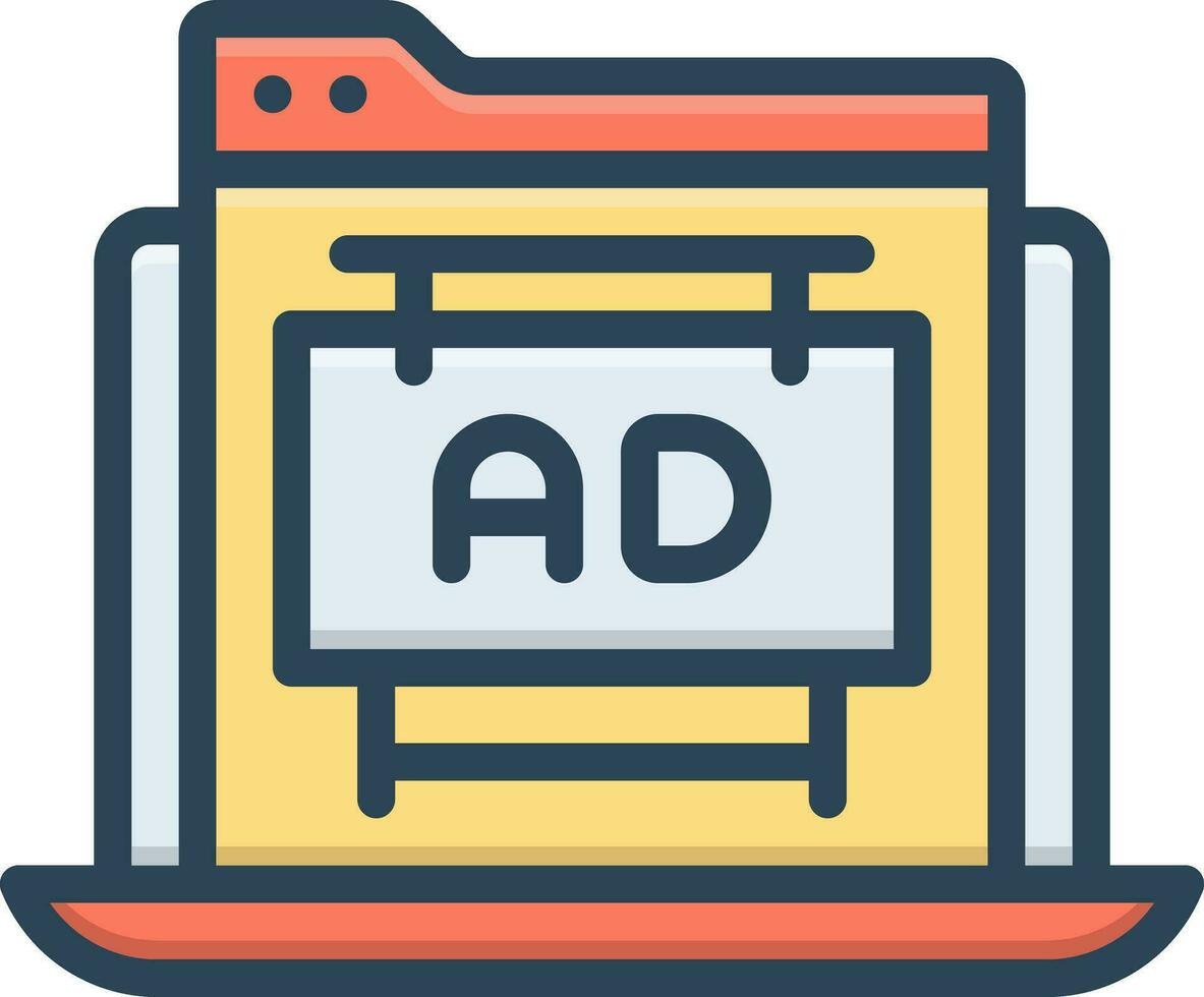 color icon for sponsored vector