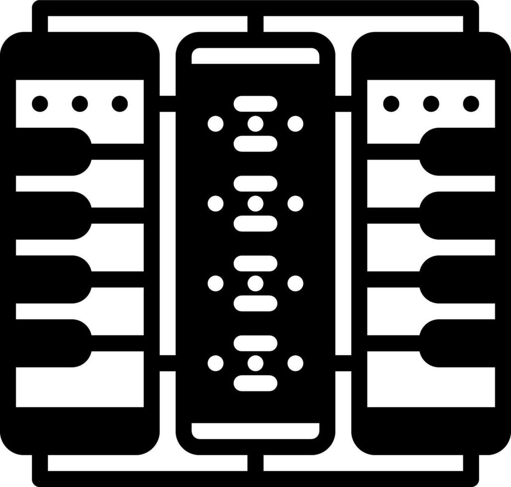 solid icon for servers vector