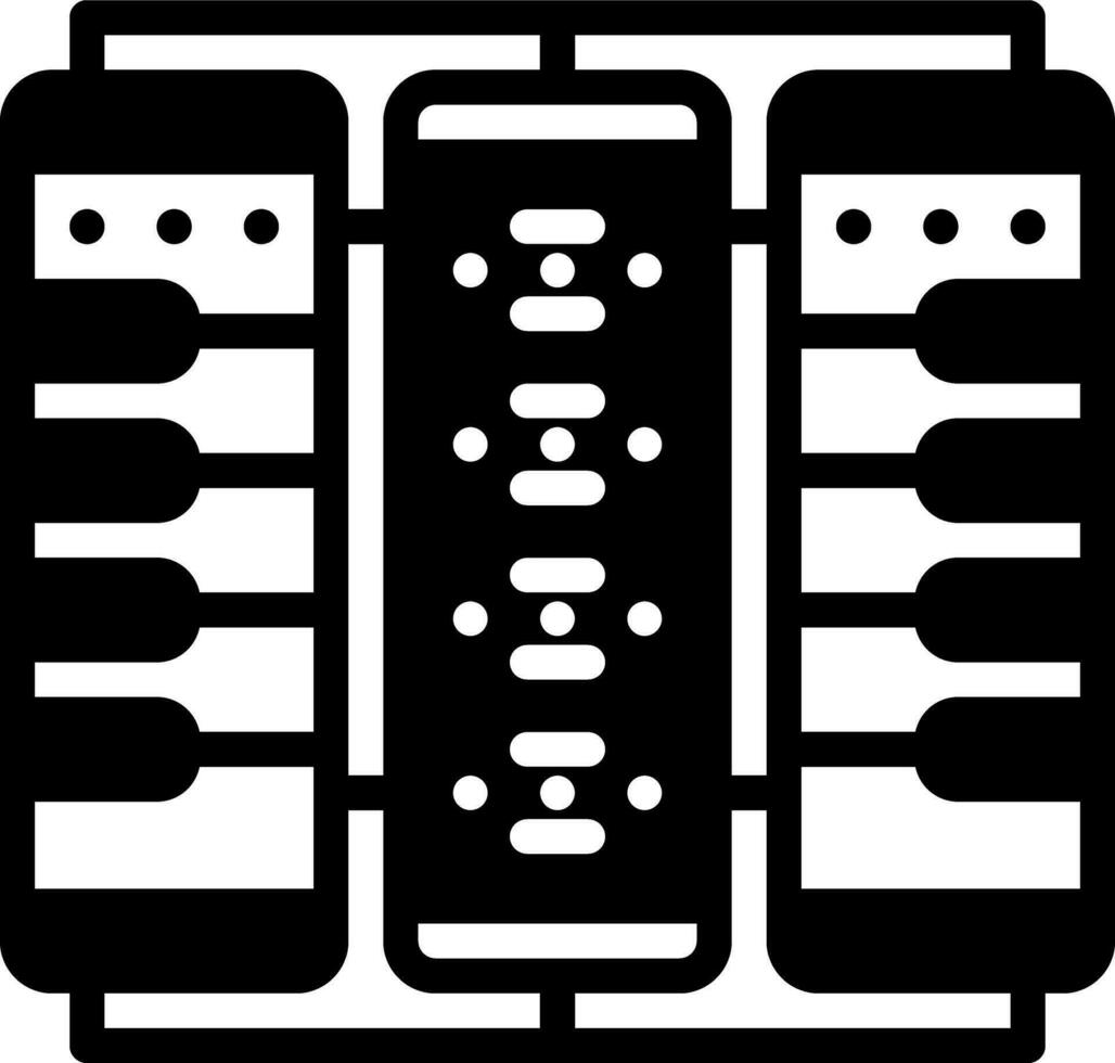 solid icon for servers vector