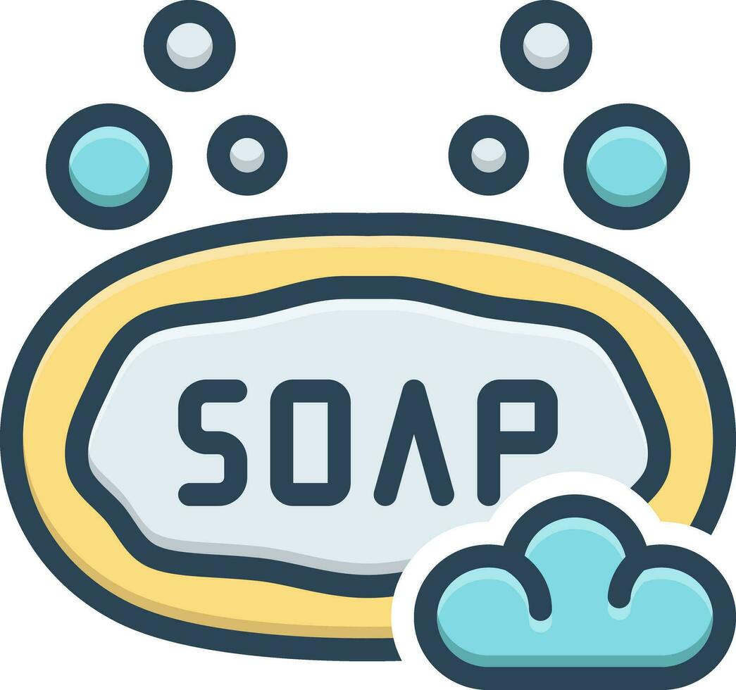 color icon for soap vector