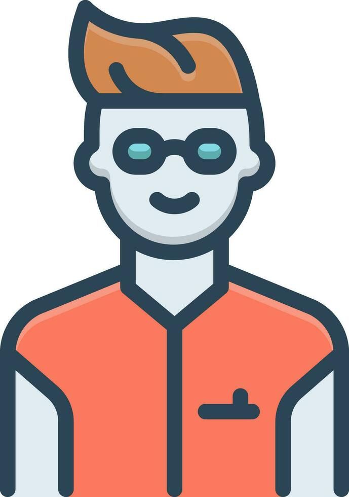 color icon for teenage vector