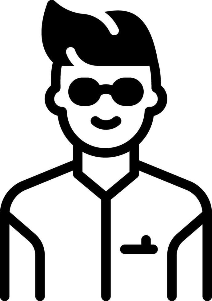 solid icon for teenage vector
