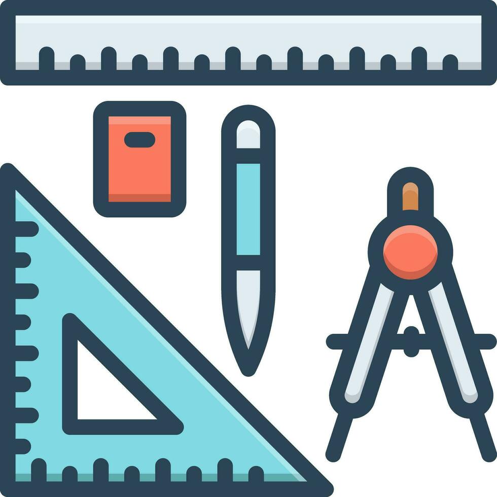 color icon for geometry vector