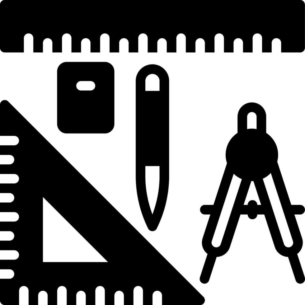 solid icon for geometry vector