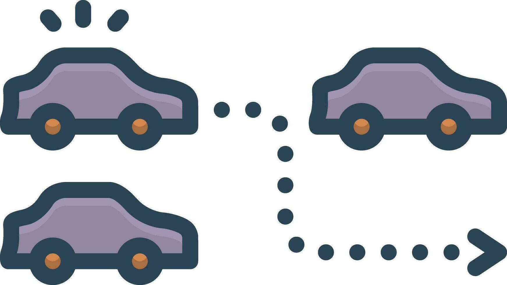 color icon for turned vector