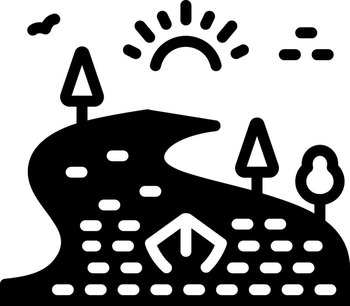 solid icon for rivers vector