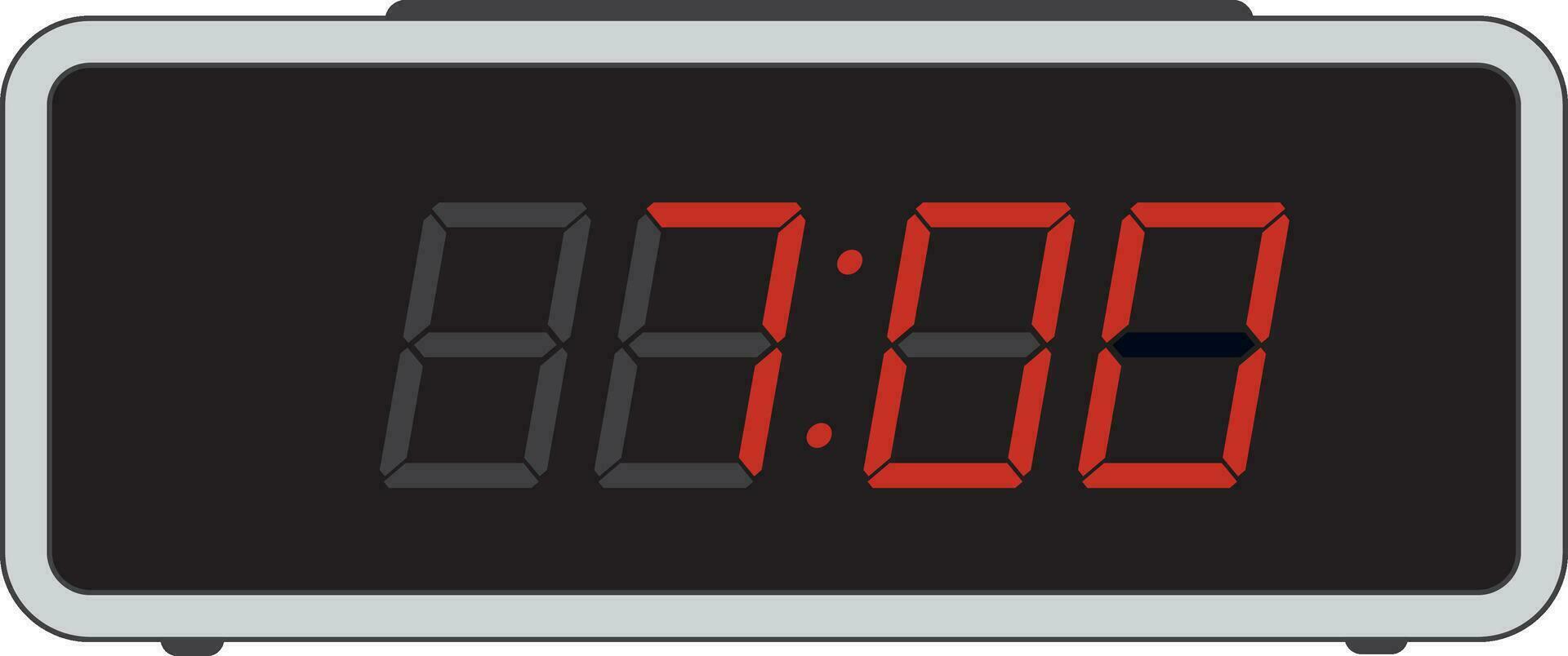 digital negro alarma reloj mostrando 7.00 reloj logo diseño. digital reloj con rojo números. hora a despertar arriba, atender reunión o cita, anillo rebotar alarma reloj vector