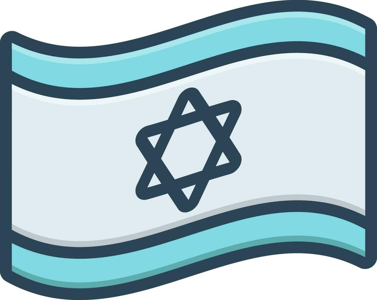 color icon for israel vector