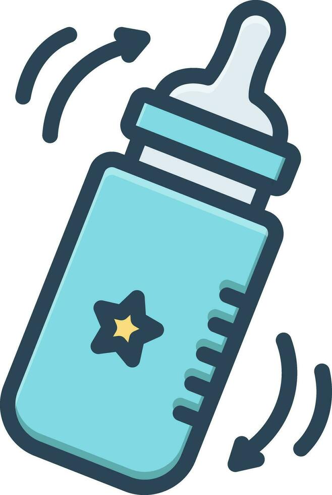 color icon for shake vector