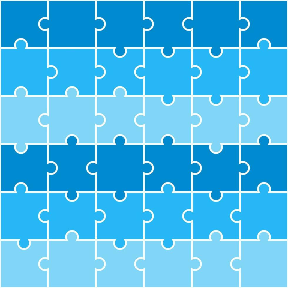 Blue shade jigsaw pattern. jigsaw line pattern. jigsaw seamless pattern. Decorative elements, clothing, paper wrapping, bathroom tiles, wall tiles, backdrop, background. vector