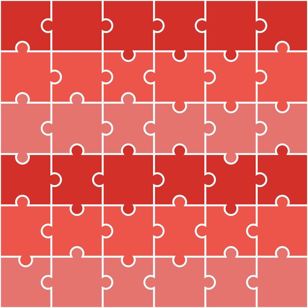 Red shade jigsaw pattern. jigsaw line pattern. jigsaw seamless pattern. Decorative elements, clothing, paper wrapping, bathroom tiles, wall tiles, backdrop, background. vector