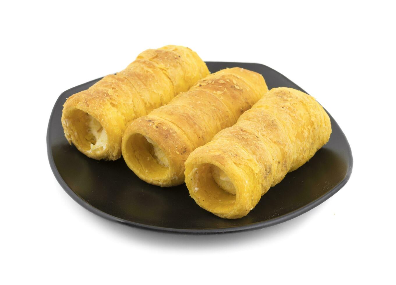 Indian Sweet Dish Puff Roll with Cream photo