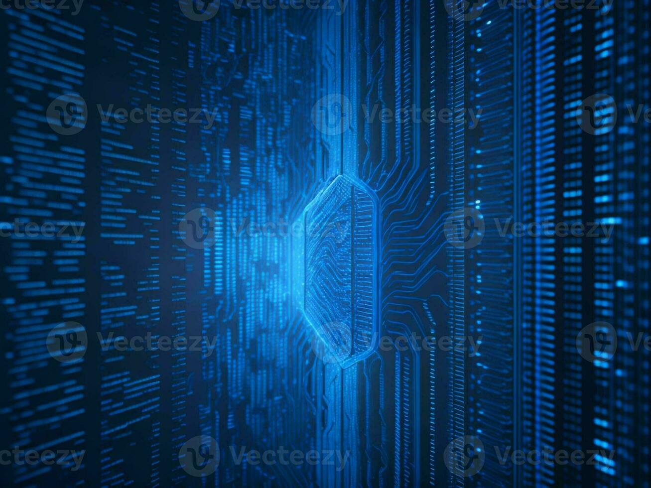 AI generated Digital Cyberspace with Particles and Digital Data Network Connections. High Speed Connection and Data Analysis Technology Digital Abstract Background Concept. 3d rendering photo