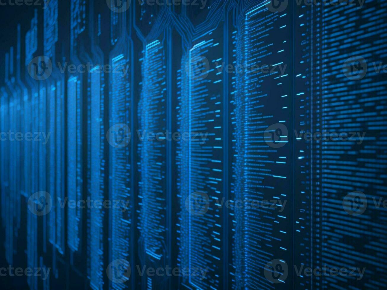 AI generated Digital Cyberspace with Particles and Digital Data Network Connections. High Speed Connection and Data Analysis Technology Digital Abstract Background Concept. 3d rendering photo