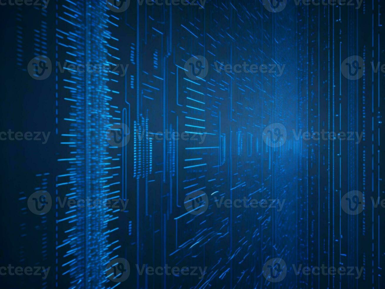 AI generated Digital Cyberspace with Particles and Digital Data Network Connections. High Speed Connection and Data Analysis Technology Digital Abstract Background Concept. 3d rendering photo