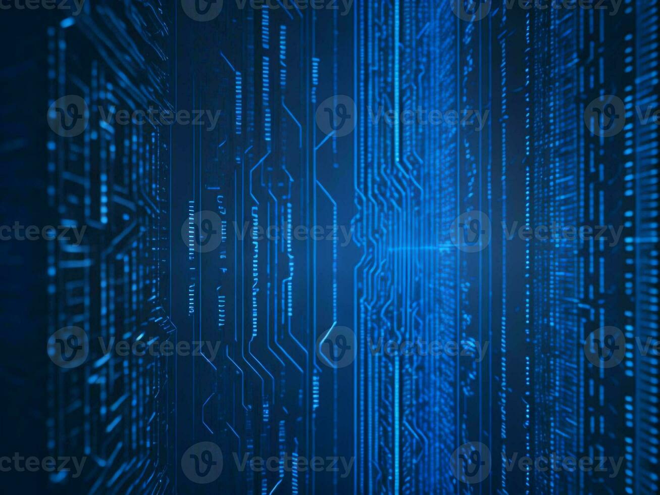 AI generated Digital Cyberspace with Particles and Digital Data Network Connections. High Speed Connection and Data Analysis Technology Digital Abstract Background Concept. 3d rendering photo