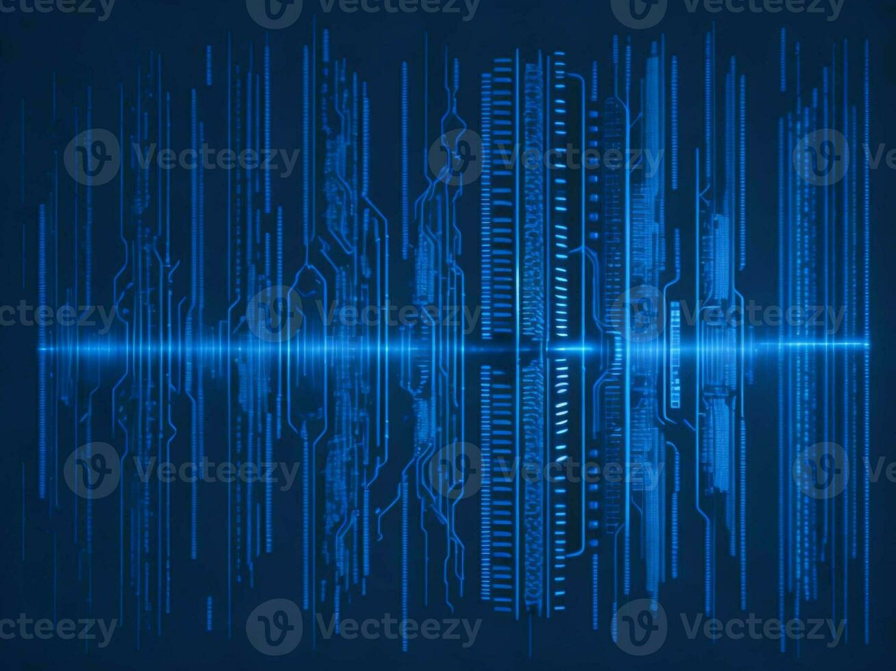AI generated Digital Cyberspace with Particles and Digital Data Network Connections. High Speed Connection and Data Analysis Technology Digital Abstract Background Concept. 3d rendering photo