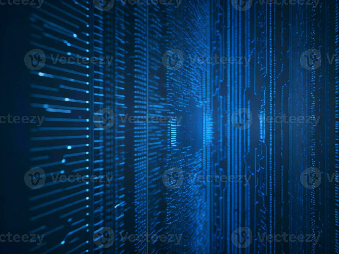 AI generated Digital Cyberspace with Particles and Digital Data Network Connections. High Speed Connection and Data Analysis Technology Digital Abstract Background Concept. 3d rendering photo