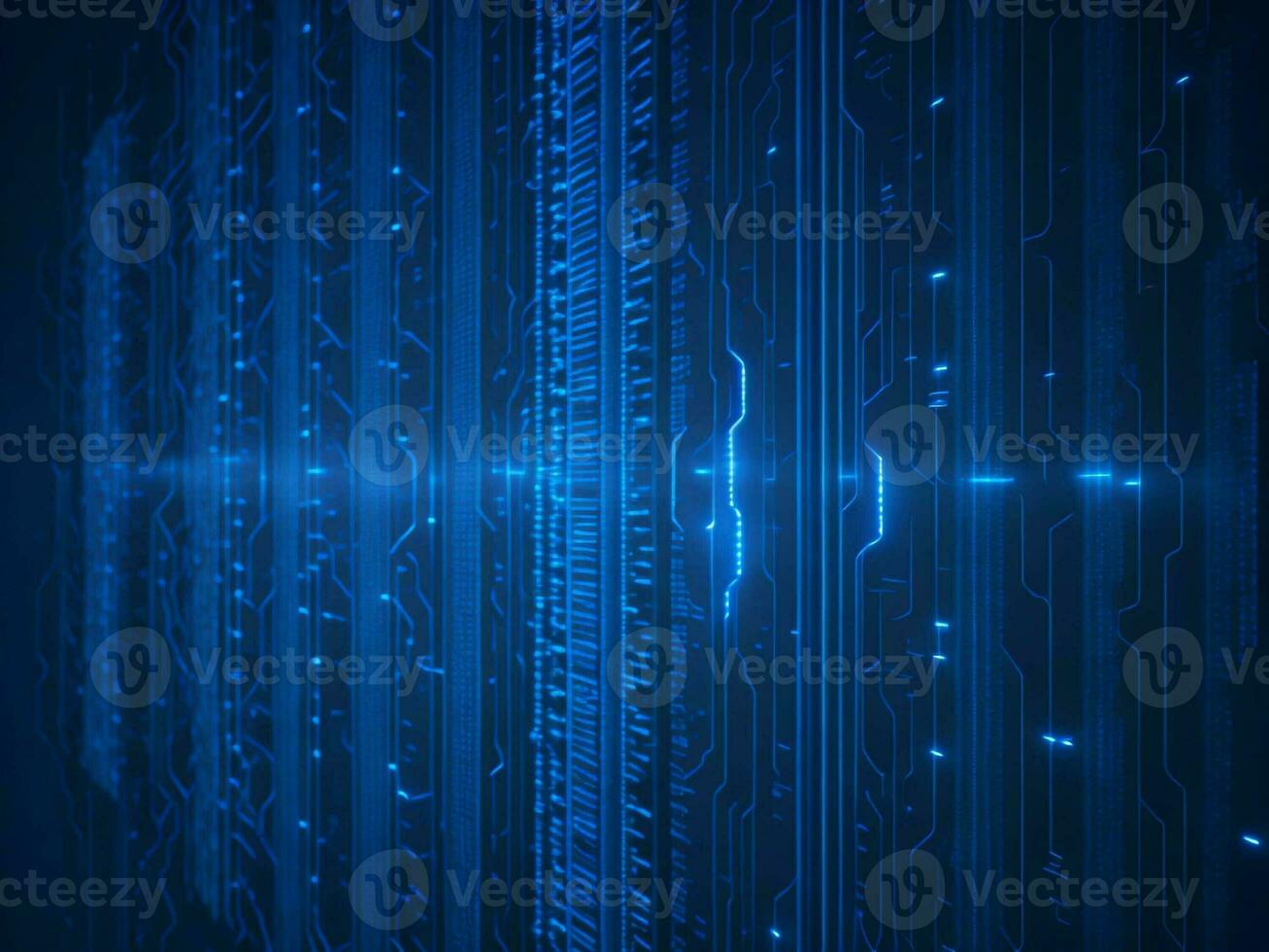 AI generated Digital Cyberspace with Particles and Digital Data Network Connections. High Speed Connection and Data Analysis Technology Digital Abstract Background Concept. 3d rendering photo