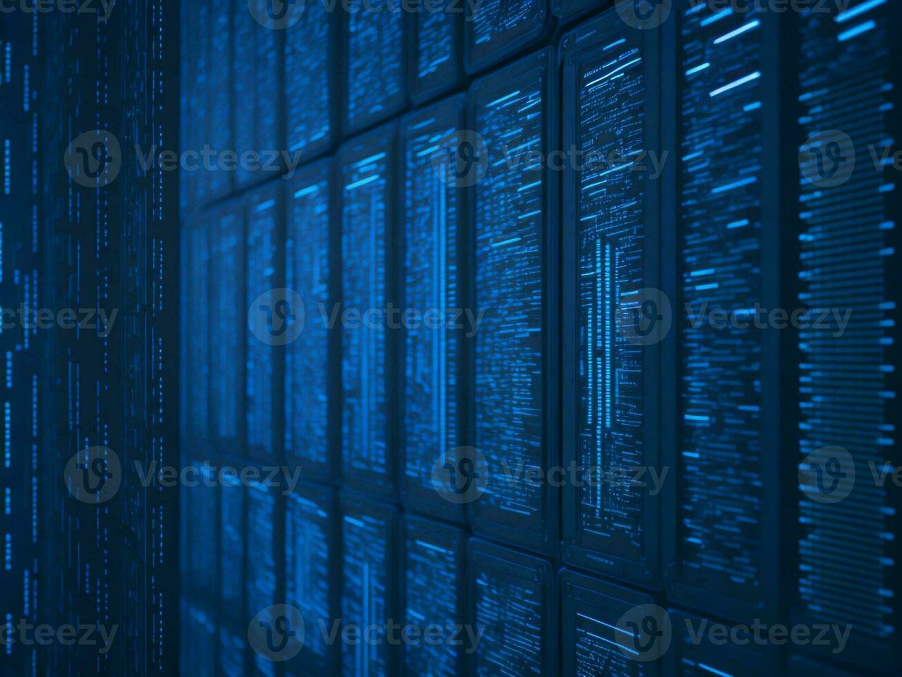 AI generated Digital Cyberspace with Particles and Digital Data Network Connections. High Speed Connection and Data Analysis Technology Digital Abstract Background Concept. 3d rendering photo