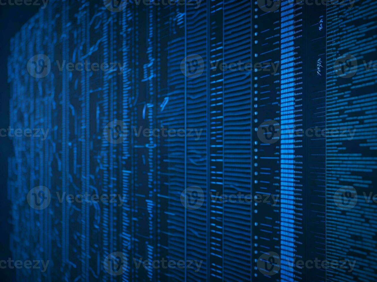 AI generated Digital Cyberspace with Particles and Digital Data Network Connections. High Speed Connection and Data Analysis Technology Digital Abstract Background Concept. 3d rendering photo