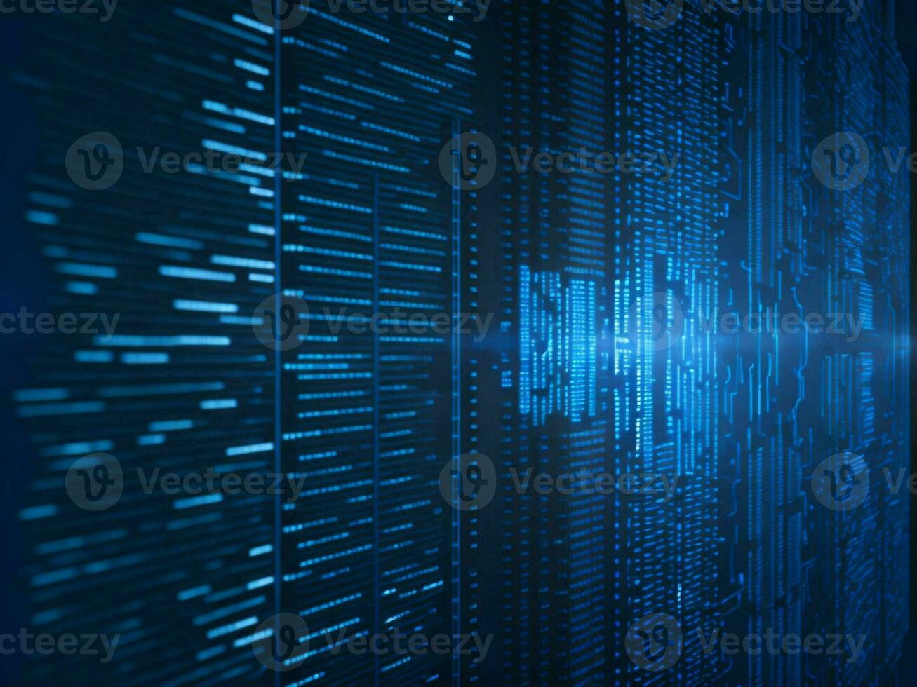 AI generated Digital Cyberspace with Particles and Digital Data Network Connections. High Speed Connection and Data Analysis Technology Digital Abstract Background Concept. 3d rendering photo