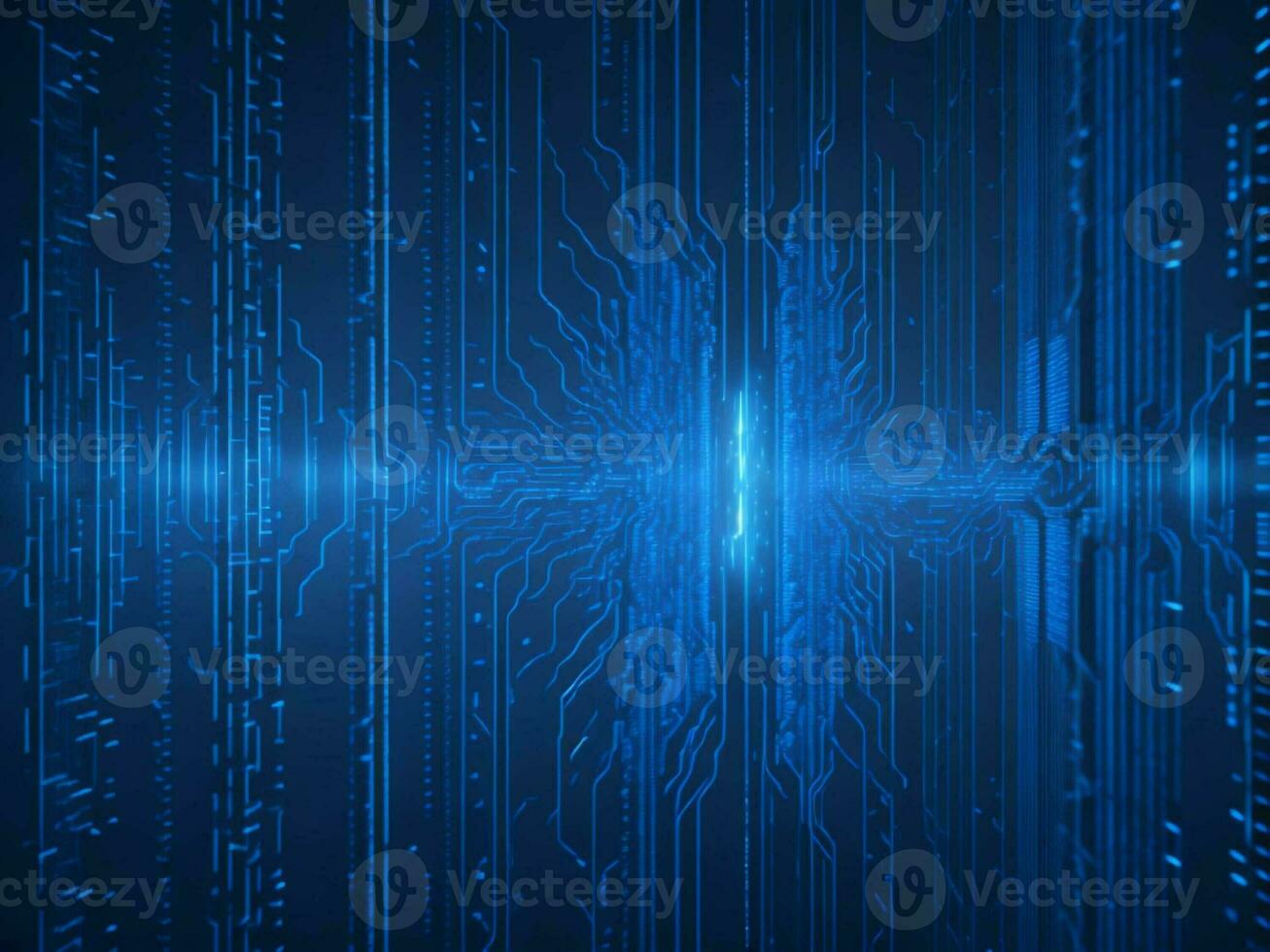 AI generated Digital Cyberspace with Particles and Digital Data Network Connections. High Speed Connection and Data Analysis Technology Digital Abstract Background Concept. 3d rendering photo