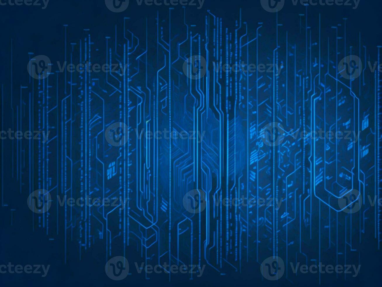 AI generated Digital Cyberspace with Particles and Digital Data Network Connections. High Speed Connection and Data Analysis Technology Digital Abstract Background Concept. 3d rendering photo