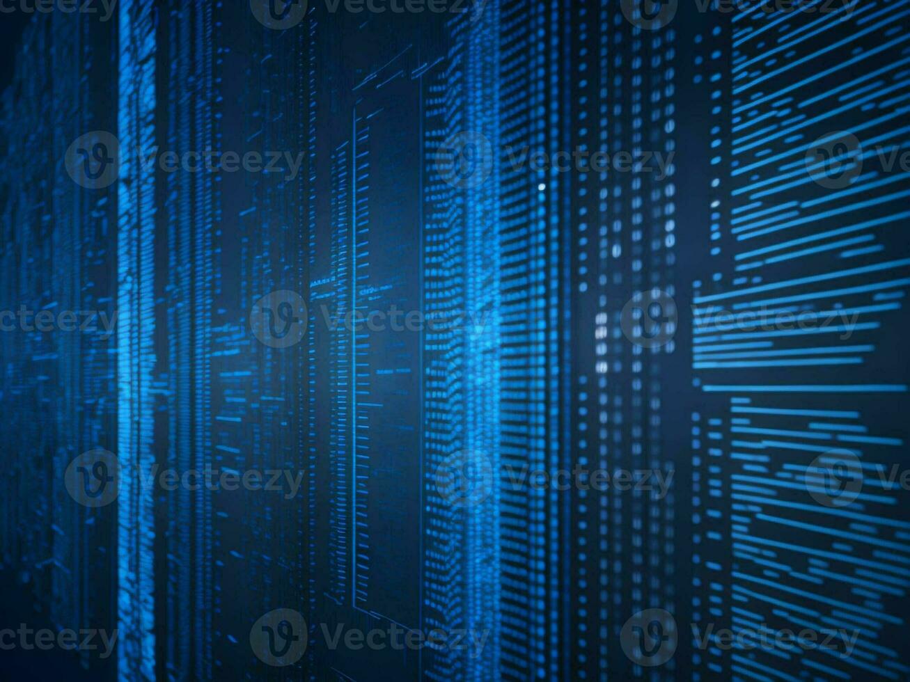 AI generated Digital Cyberspace with Particles and Digital Data Network Connections. High Speed Connection and Data Analysis Technology Digital Abstract Background Concept. 3d rendering photo