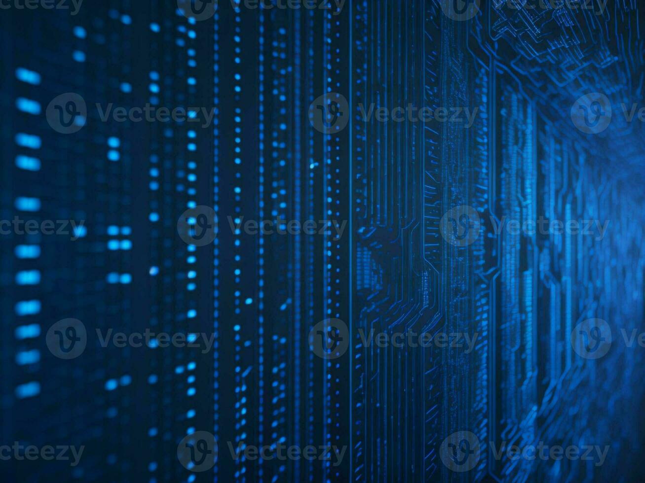 AI generated Digital Cyberspace with Particles and Digital Data Network Connections. High Speed Connection and Data Analysis Technology Digital Abstract Background Concept. 3d rendering photo