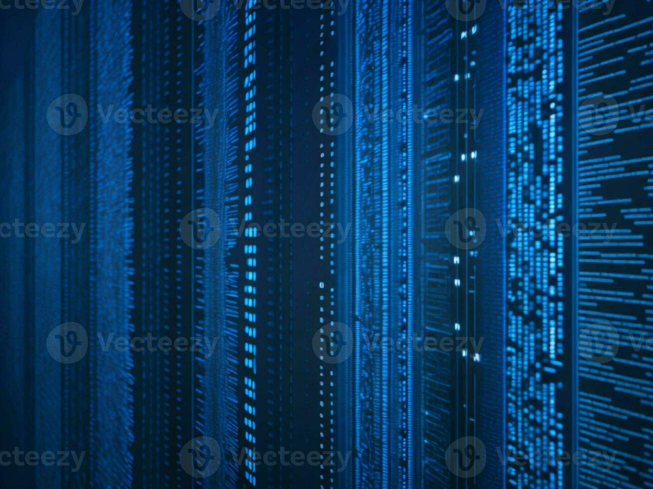 AI generated Digital Cyberspace with Particles and Digital Data Network Connections. High Speed Connection and Data Analysis Technology Digital Abstract Background Concept. 3d rendering photo