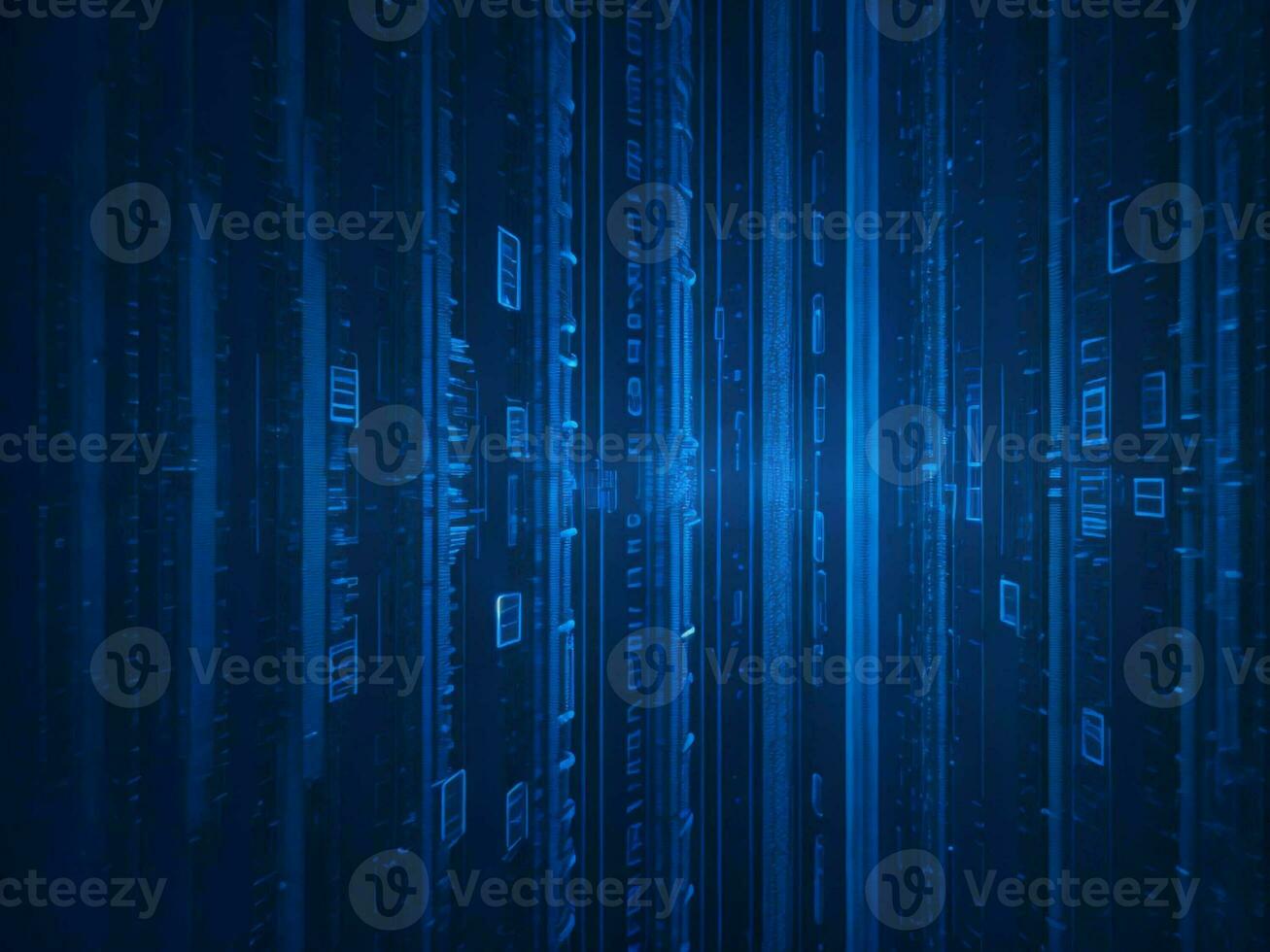 AI generated Digital Cyberspace with Particles and Digital Data Network Connections. High Speed Connection and Data Analysis Technology Digital Abstract Background Concept. 3d rendering photo